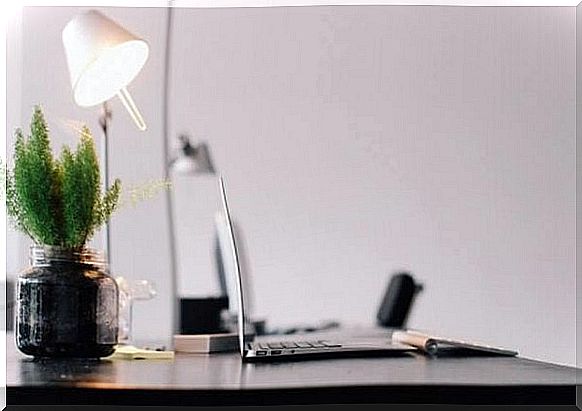 Absence as an indication of a toxic work environment, like this computer without a person working on it.