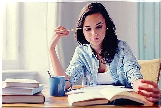 Woman with book 