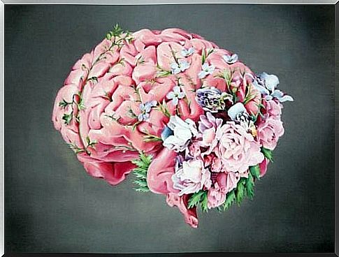 a pink brain