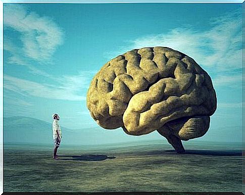 picture of man in front of big brain