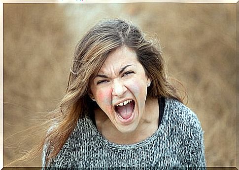 woman in outbursts of anger