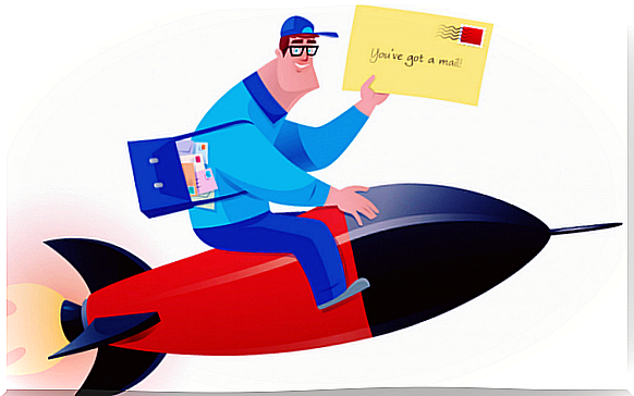 Man on rocket with mail illustrates one of history's most inaccurate statements