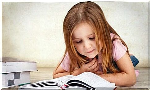 girl immersed in a book