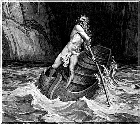 The myth of Karon, the ferryman to the underworld