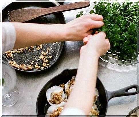 Woman cooking